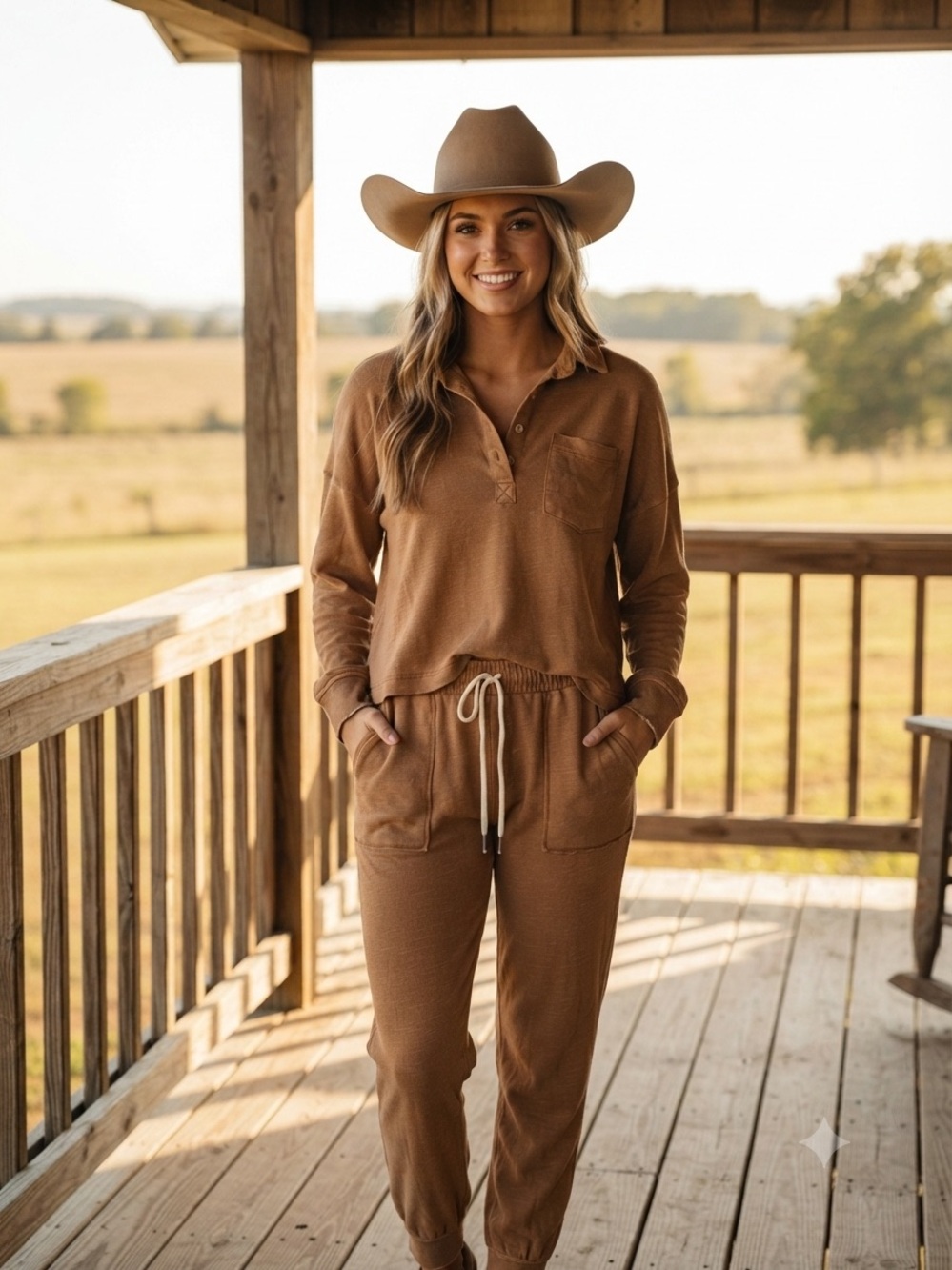 $89 NWT Boutique Cozy "In Loom" Vintage-Wash Lounge Set (Size Small)